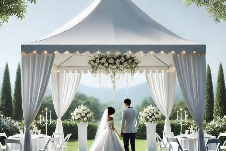 Tente de jardin - un festin de mariage